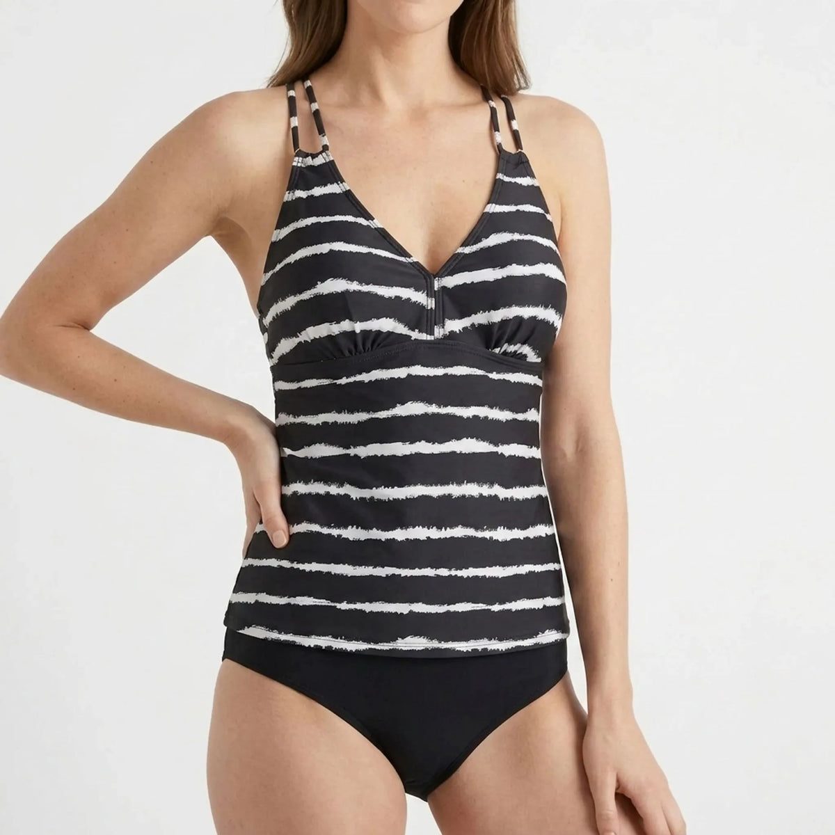 Gestreepte tankini-set