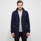 Gestructureerde trenchcoat met schoudervullingen