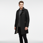 Gestructureerde trenchcoat met schoudervullingen