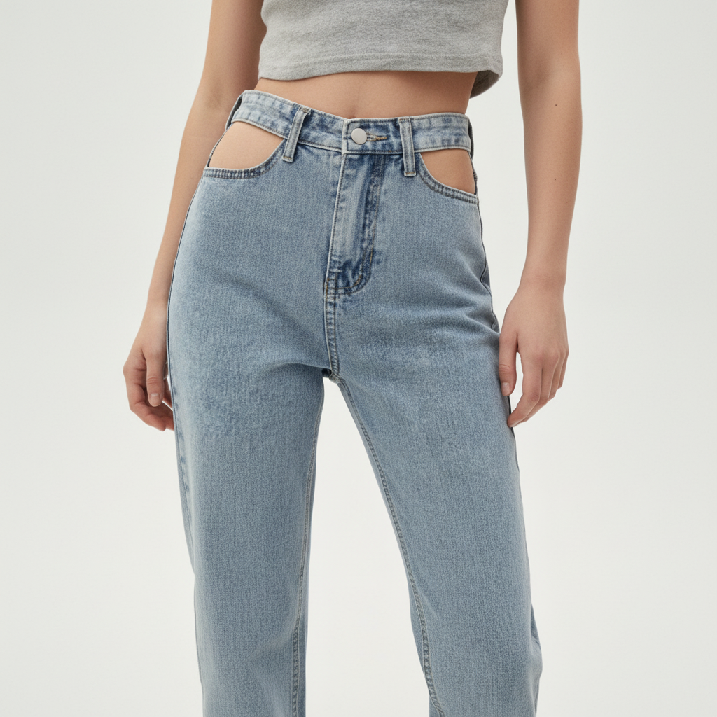 Stylische jeans met cut-outs
