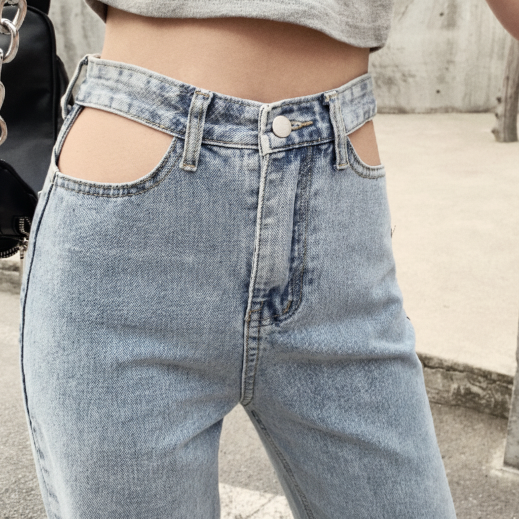 Stylische jeans met cut-outs