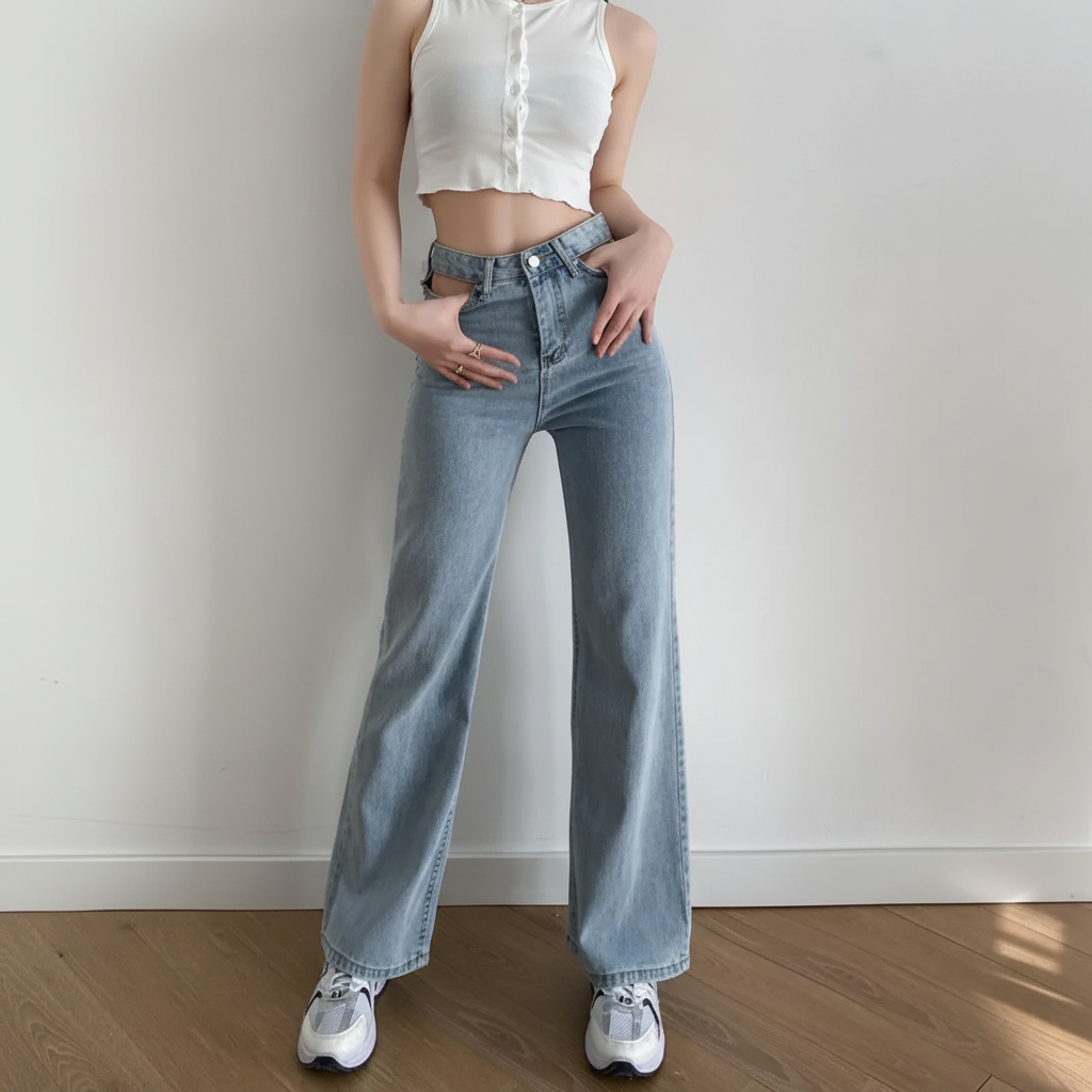 Stylische jeans met cut-outs