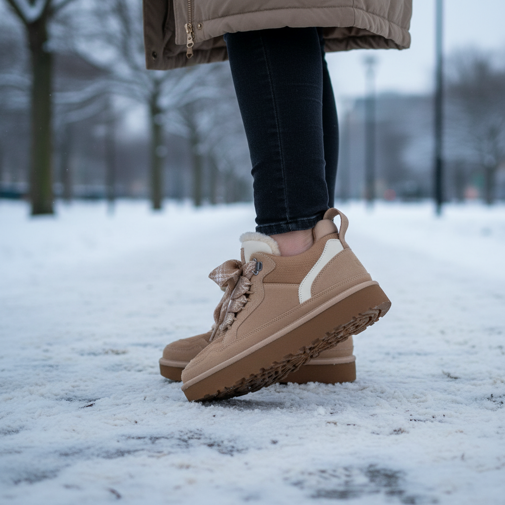 Wildleder bovenmateriaal met bontvoering