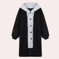 Casual lange damesjas met capuchon