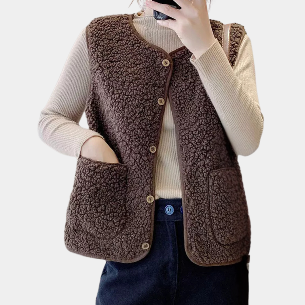 Casual geknoopte damesbodywarmer