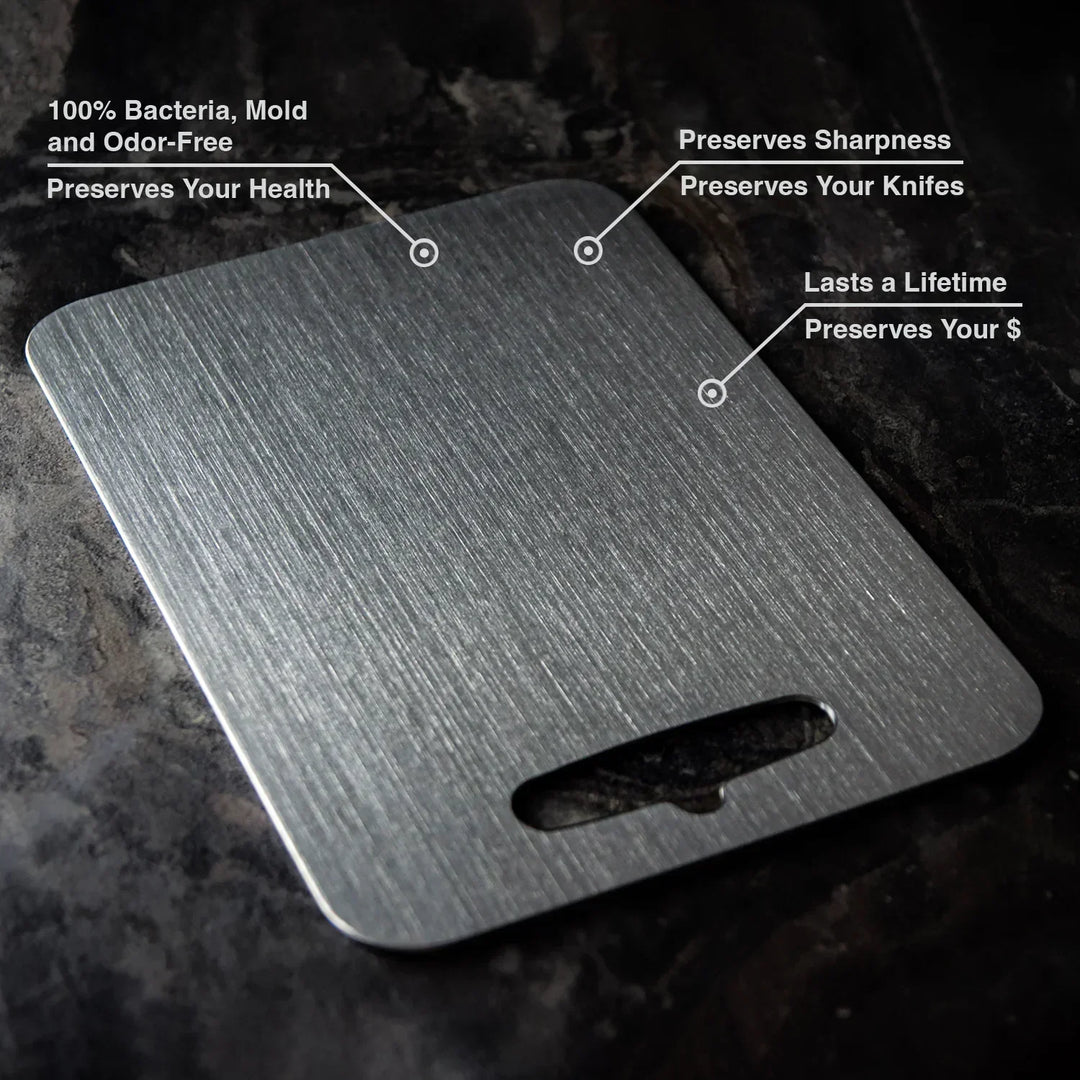 Titanium snijplank zonder BPA of microplastics