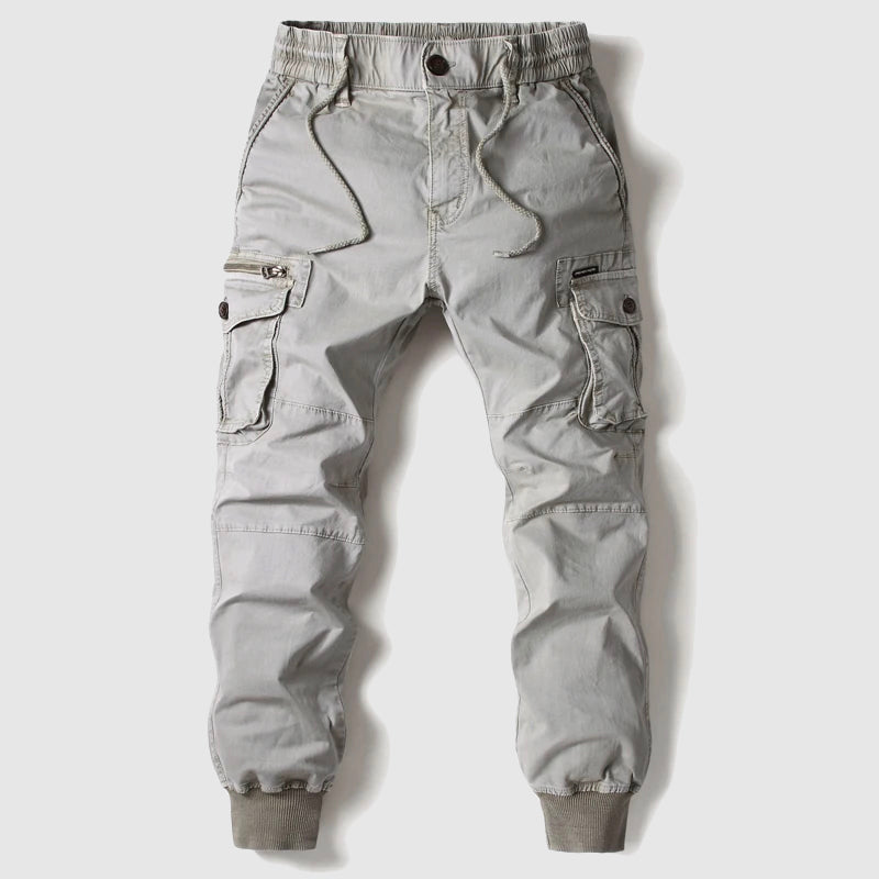 Rosario | Herencargojoggingbroek met elastische taille en enkelboorden