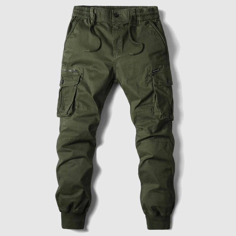 Rosario | Herencargojoggingbroek met elastische taille en enkelboorden