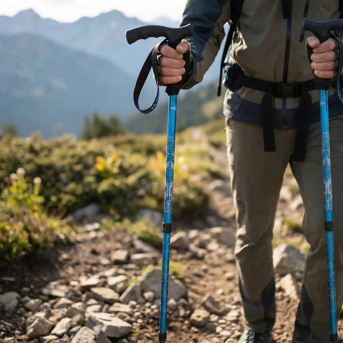 Telescopische trekkingstok met polsband