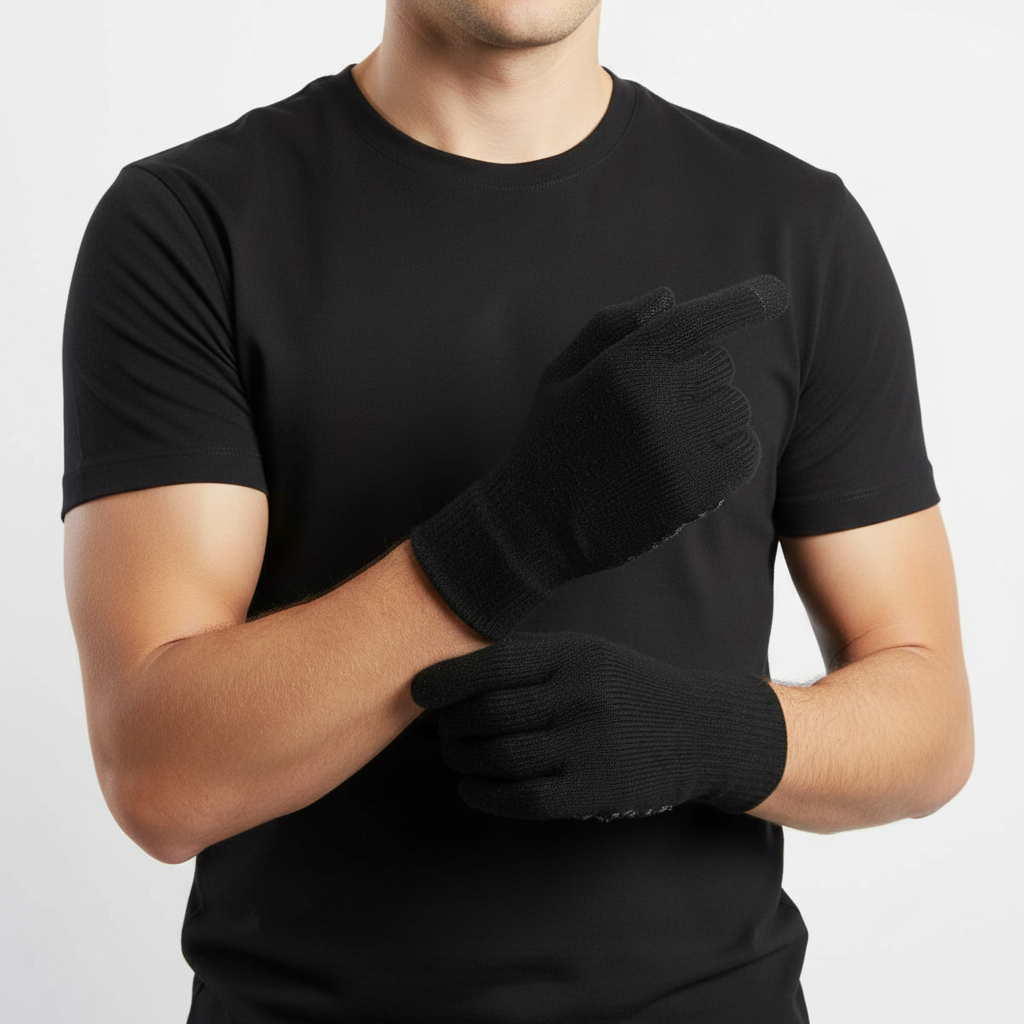 Thermisch gebreide handschoenen