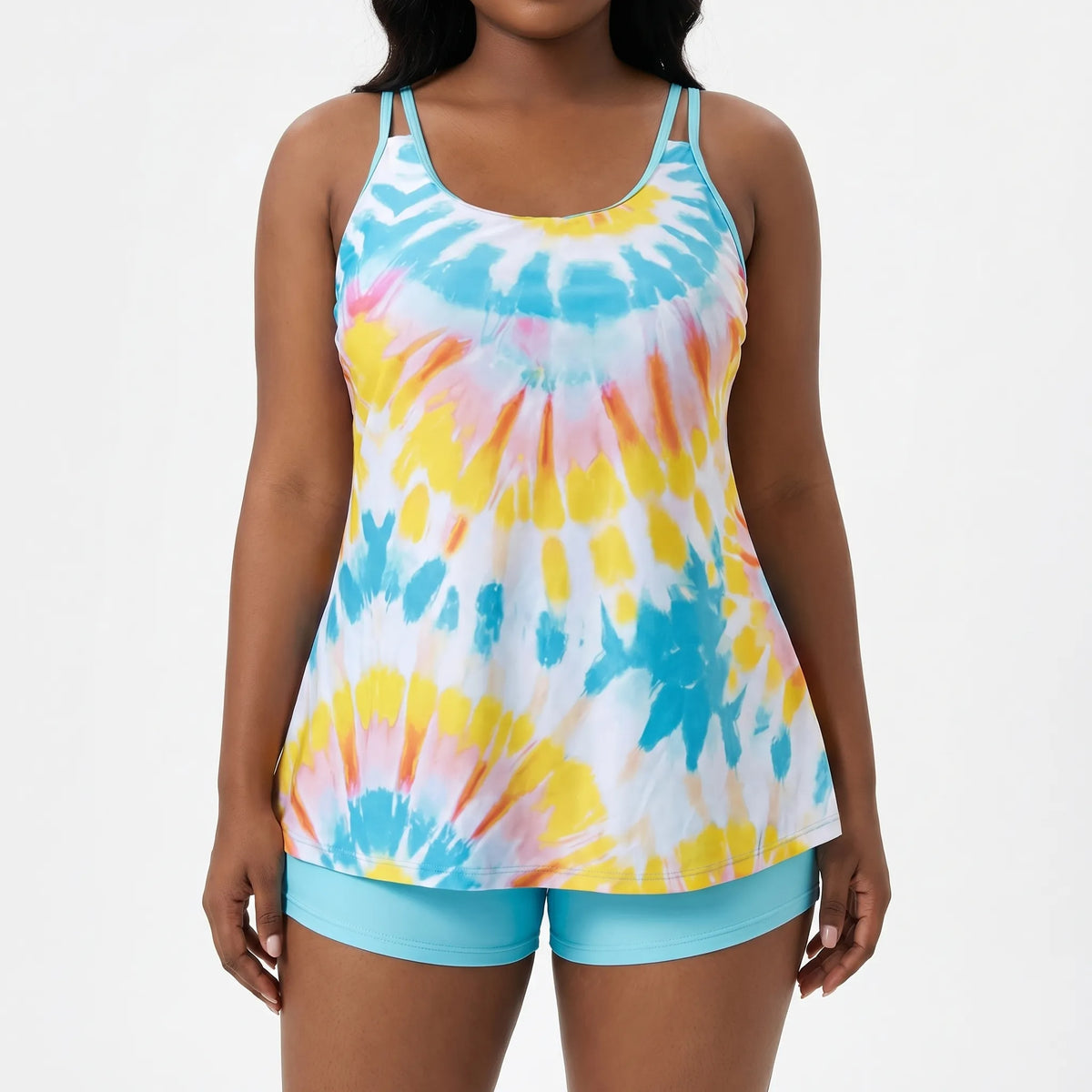 Tie-dye plus-size tweedelige bikini