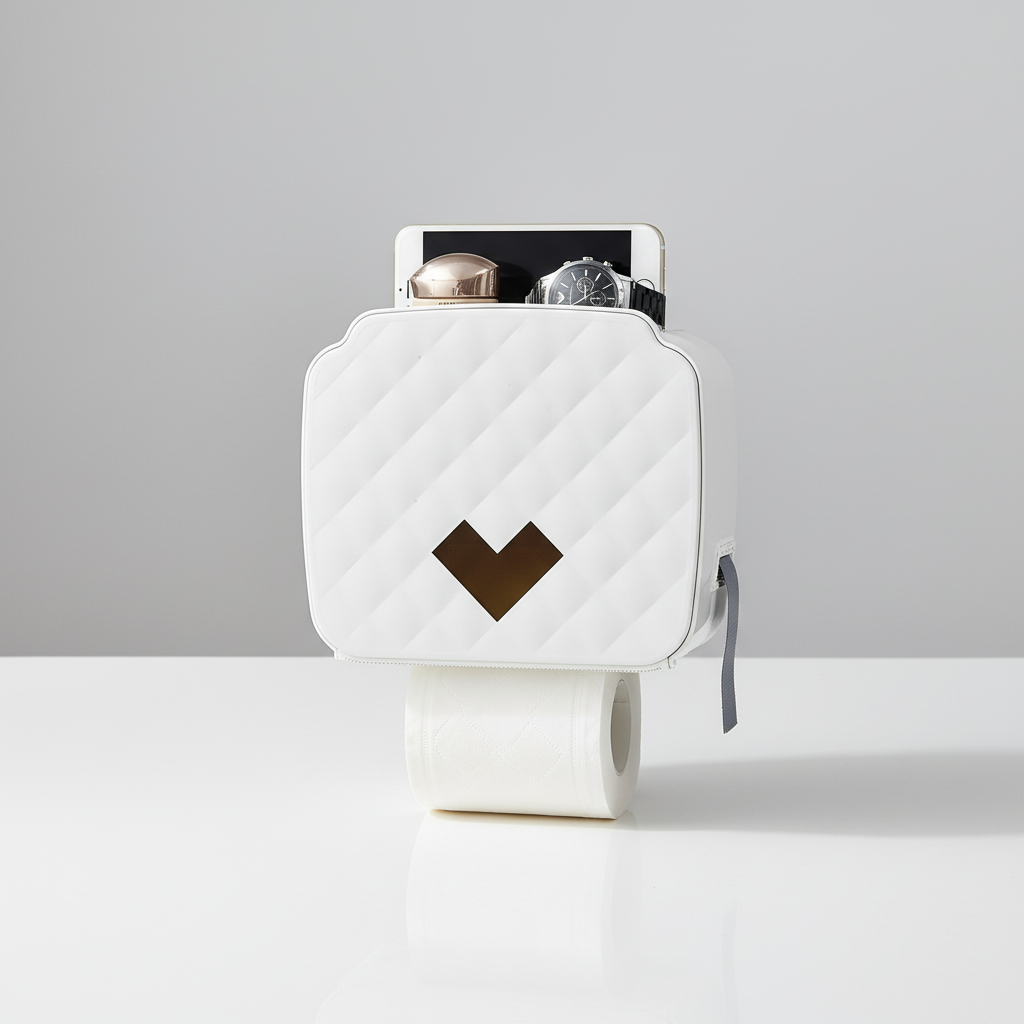 Toilettenpapierdispenser met legplank