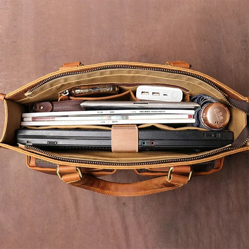 Leren laptoptas – Yara