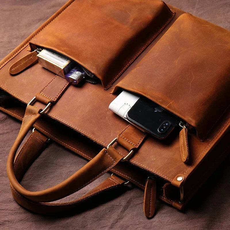 Leren laptoptas – Yara