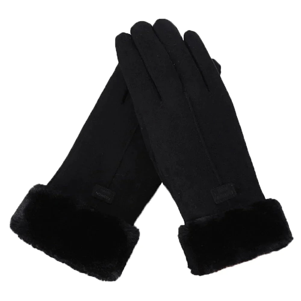Touchscreen-compatibele winterhandschoenen met pluche rand
