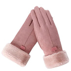 Touchscreen-compatibele winterhandschoenen met pluche rand