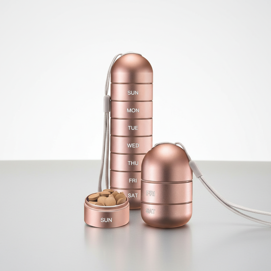 Draagbare aluminium medicijnendoos