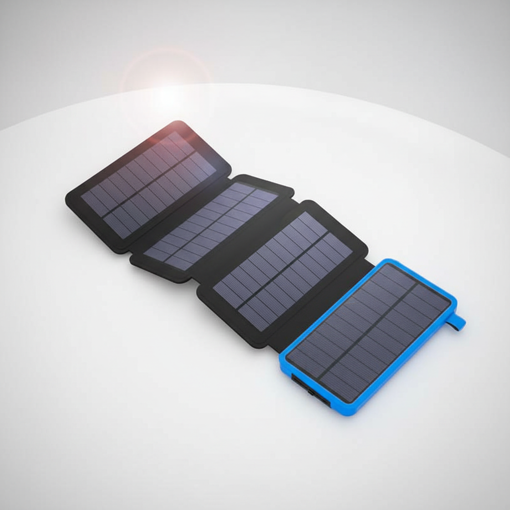 Draagbare zonne-energie powerbank kunststof