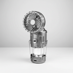 Draagbare zonneventilator met licht