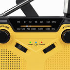Draagbare kurbelradio van kunststof