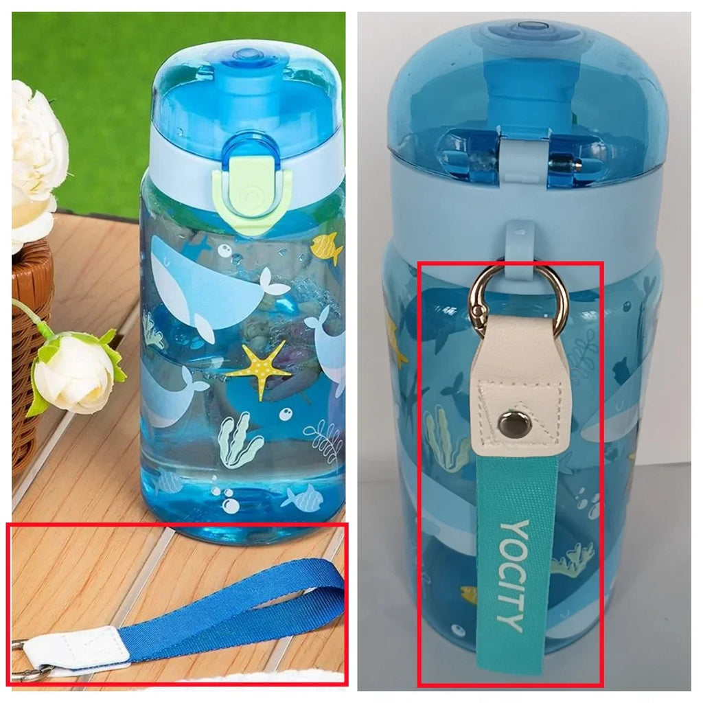 Transparante kinderdrinkfles met print