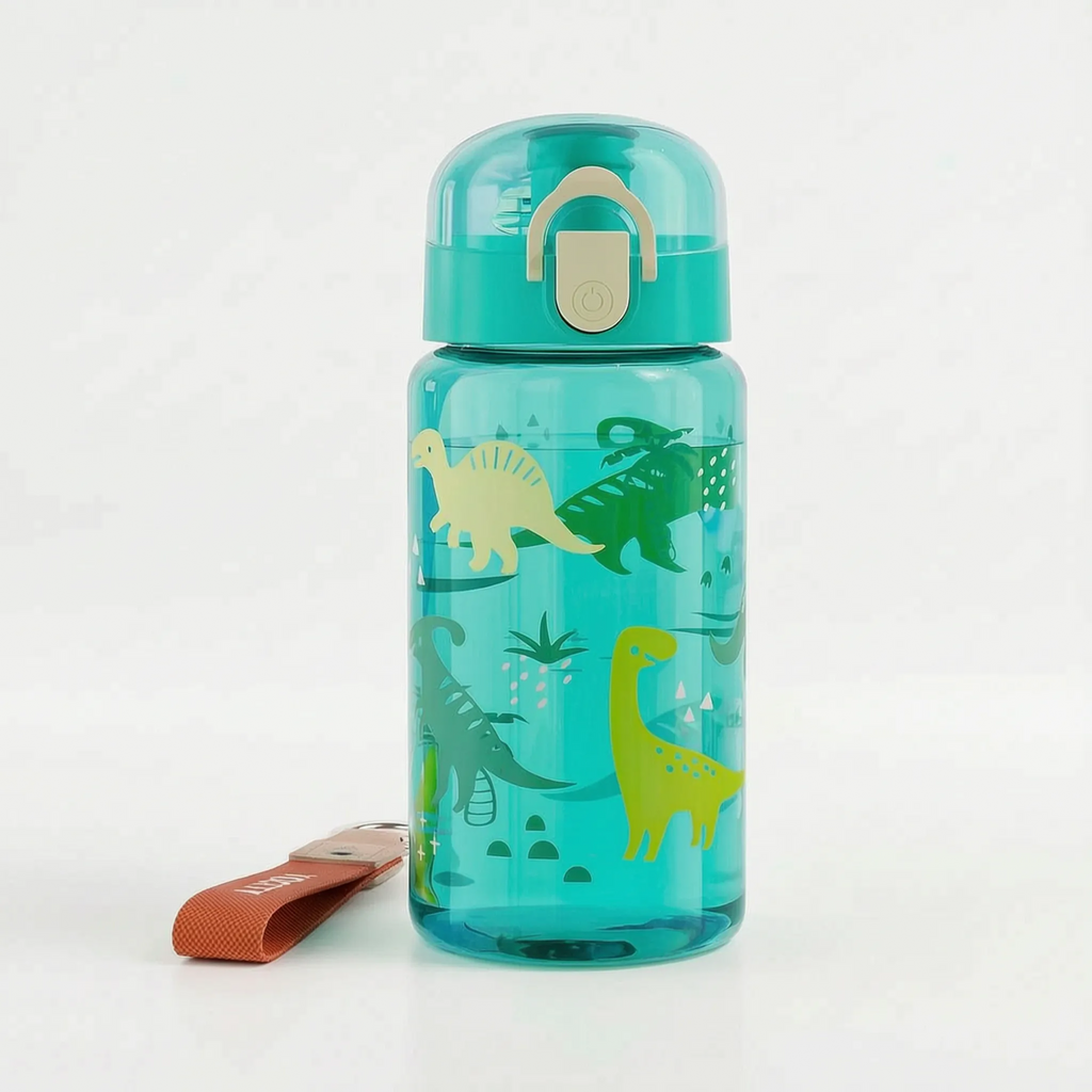 Transparante kinderdrinkfles met print
