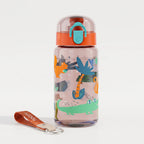 Transparante kinderdrinkfles met print