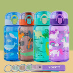 Transparante kinderdrinkfles met print