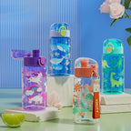 Transparante kinderdrinkfles met print