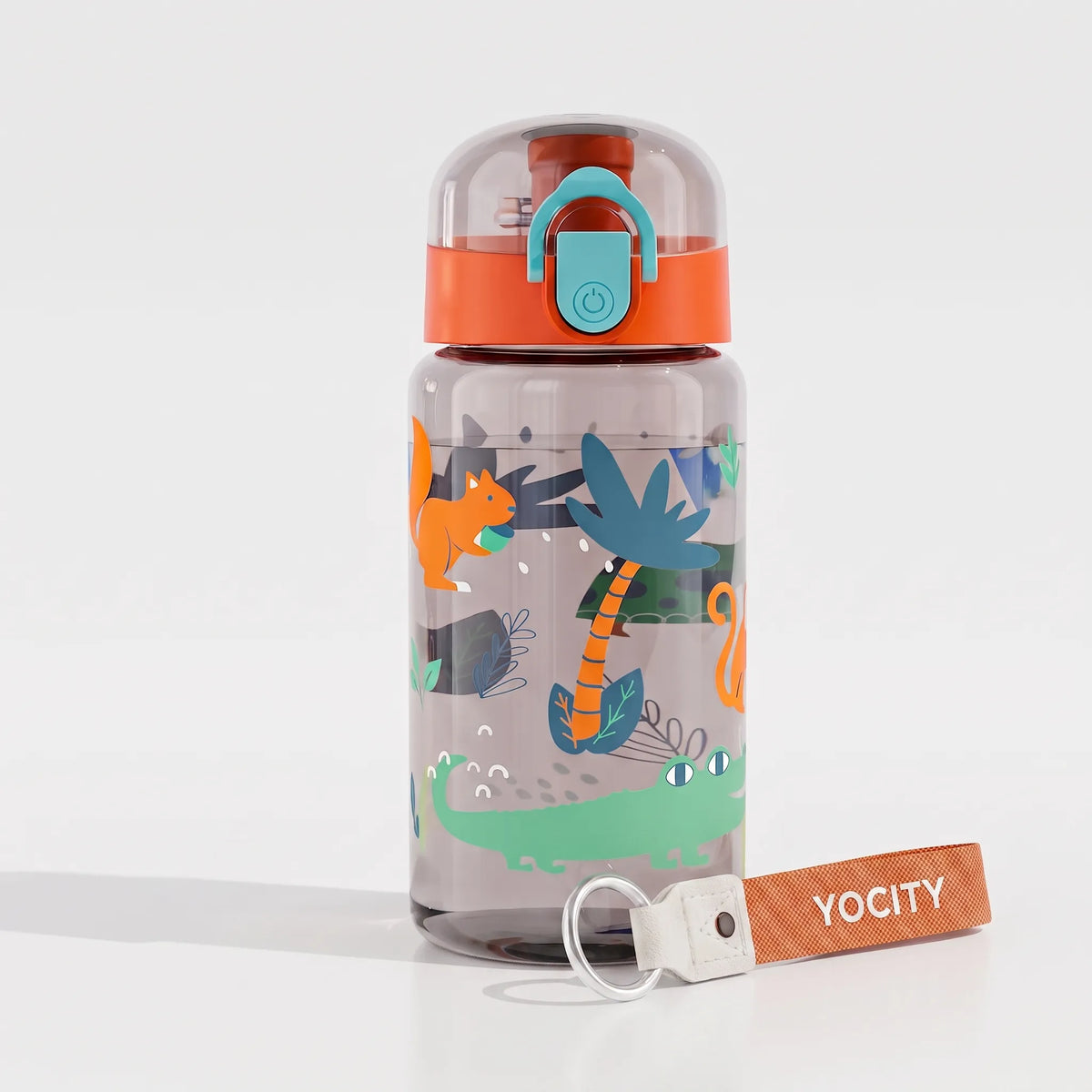 Transparante bedrukte waterfles voor kinderen