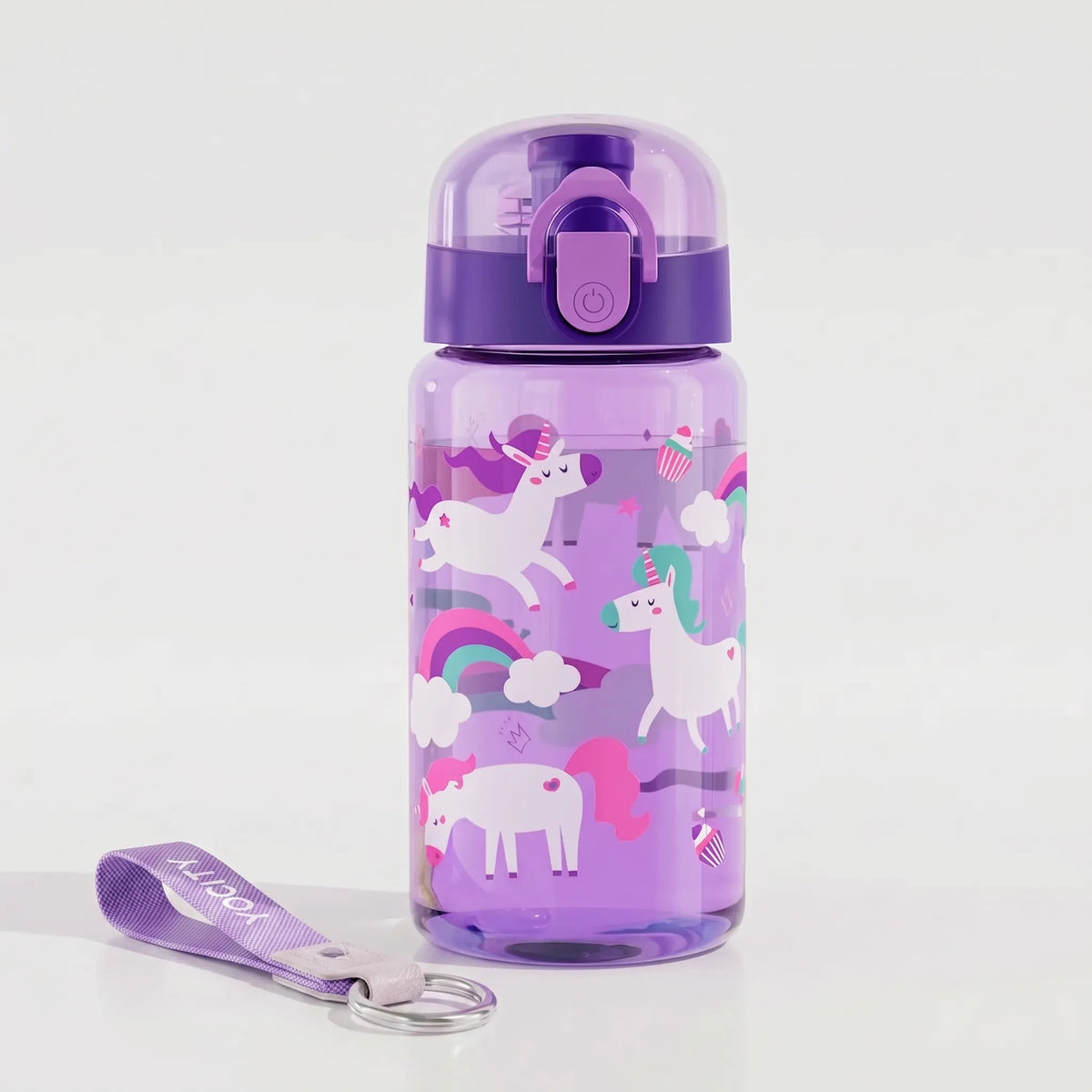 Transparante bedrukte waterfles voor kinderen