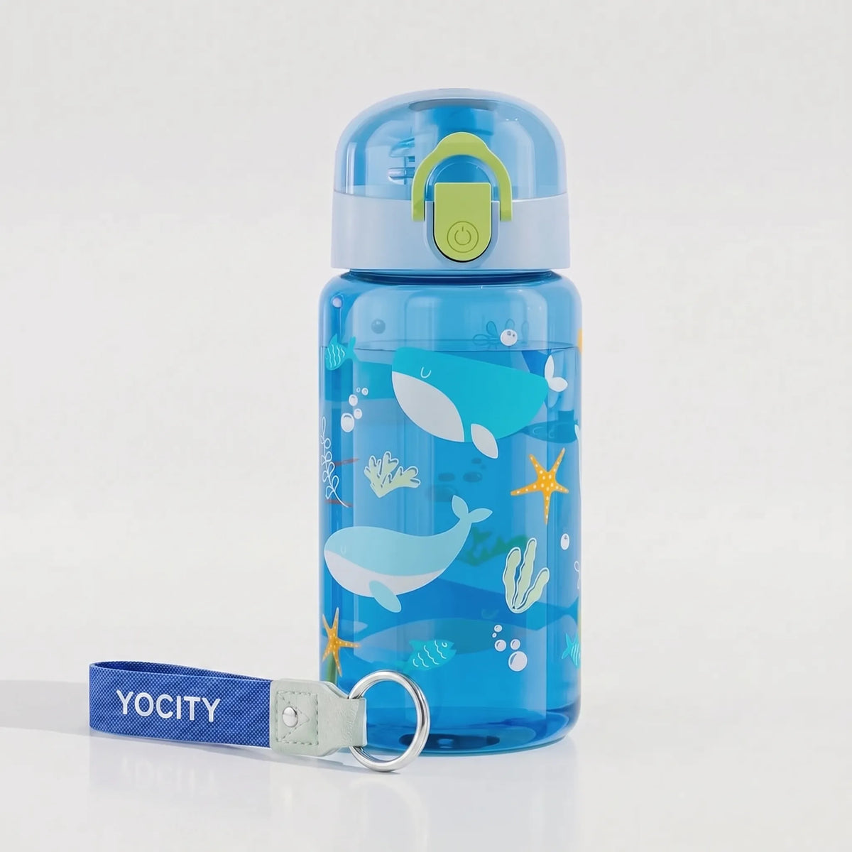 Transparante bedrukte waterfles voor kinderen