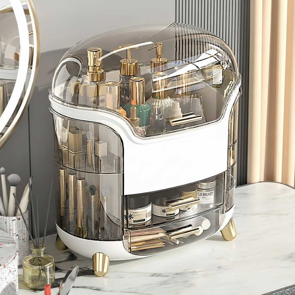 Transparante cosmetica organizer