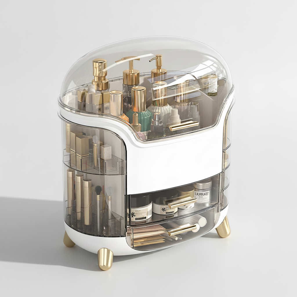 Transparante cosmetica organizer