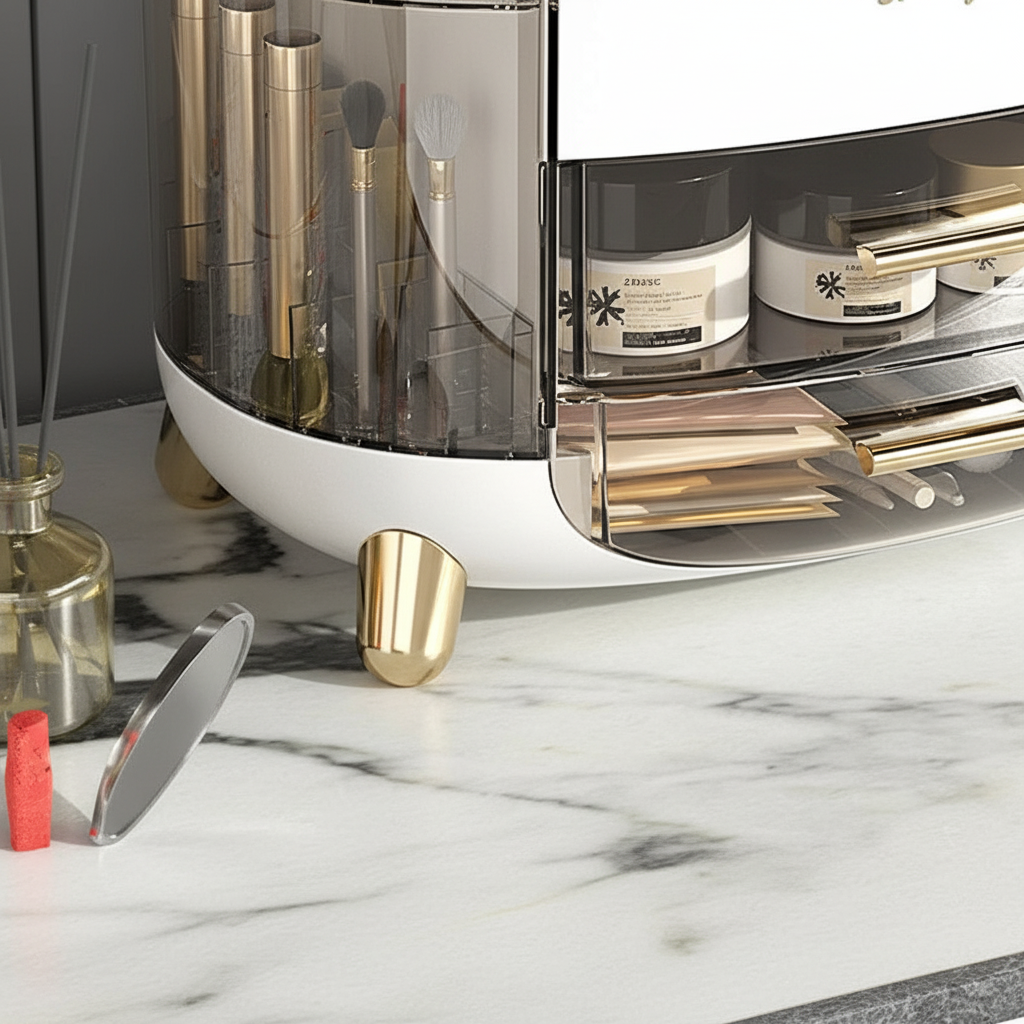 Transparante cosmetica organizer
