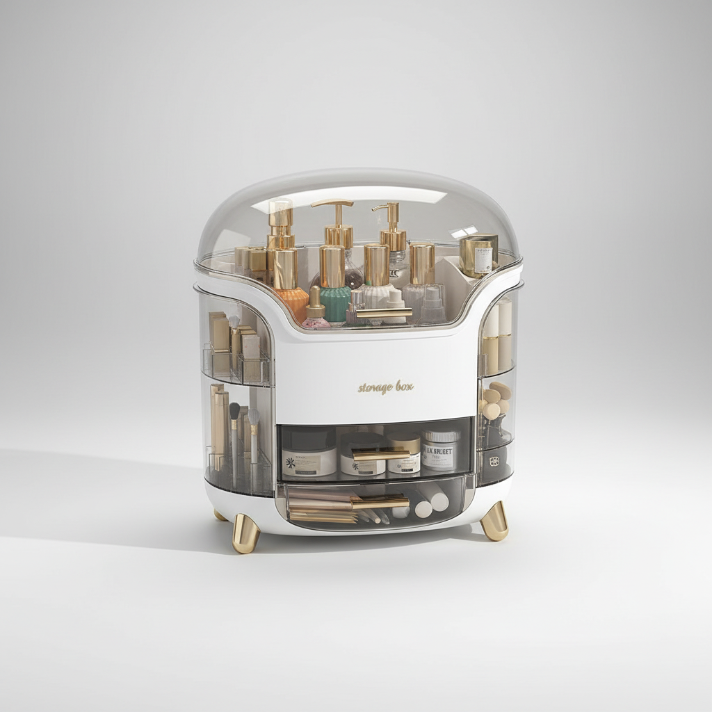 Transparante cosmetica organizer