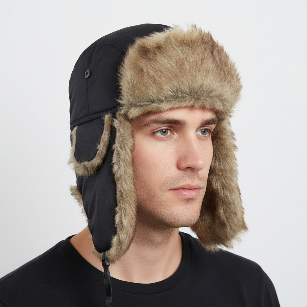 Trapperstijl met oorkleppen