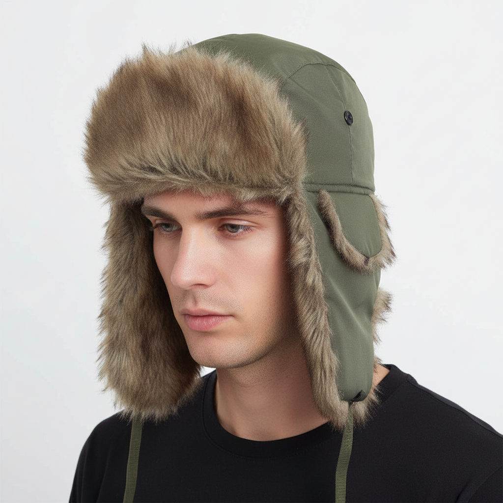 Trapperstijl met oorkleppen