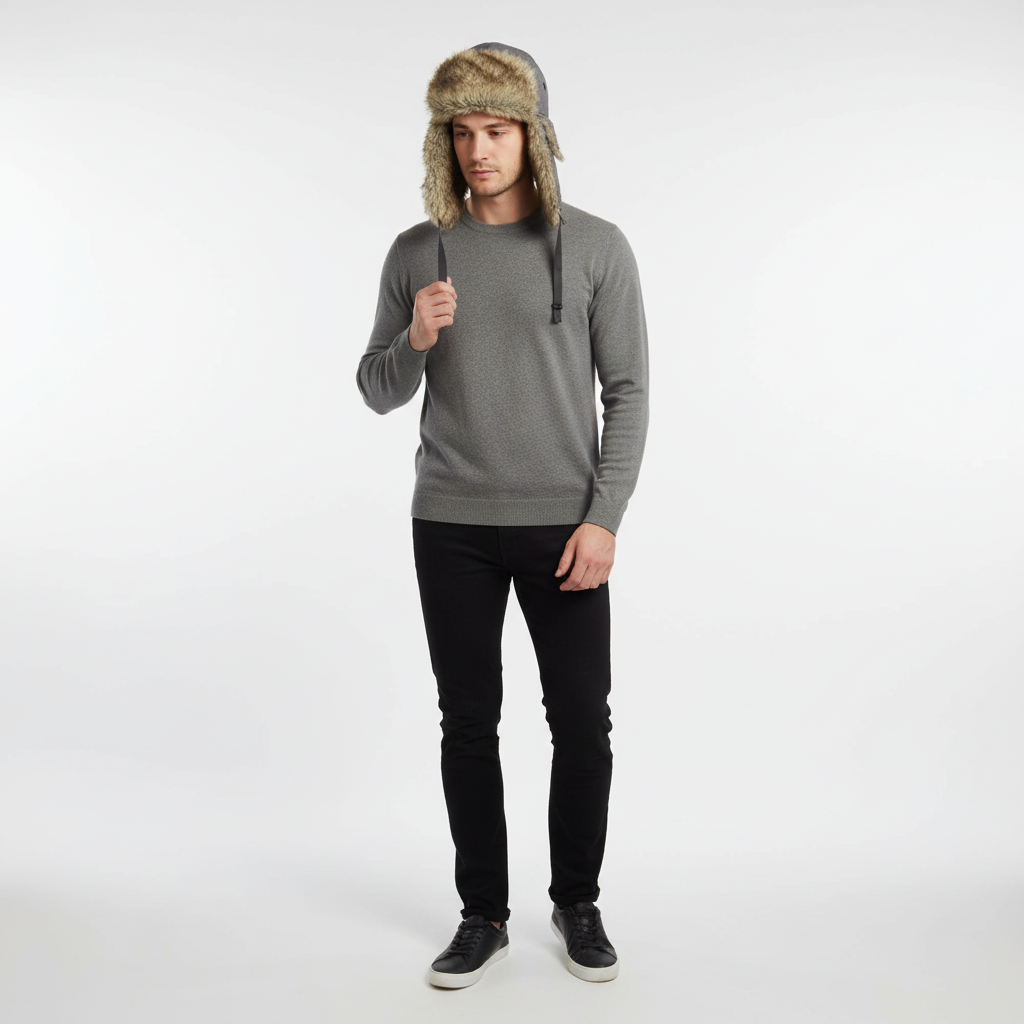 Trapperstijl met oorkleppen