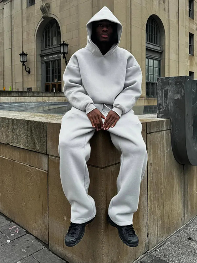Tweedelige hoodie- en joggingset