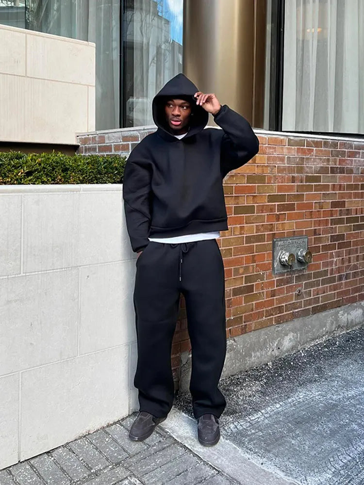 Tweedelige hoodie- en joggingset
