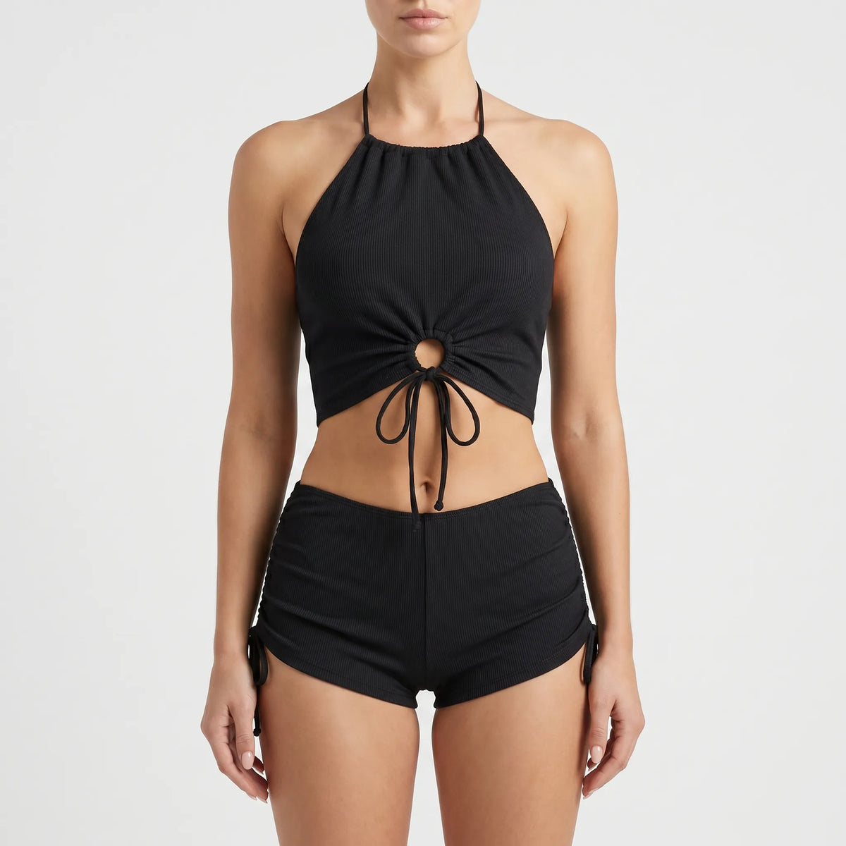 Tweedelige geribde bikiniset