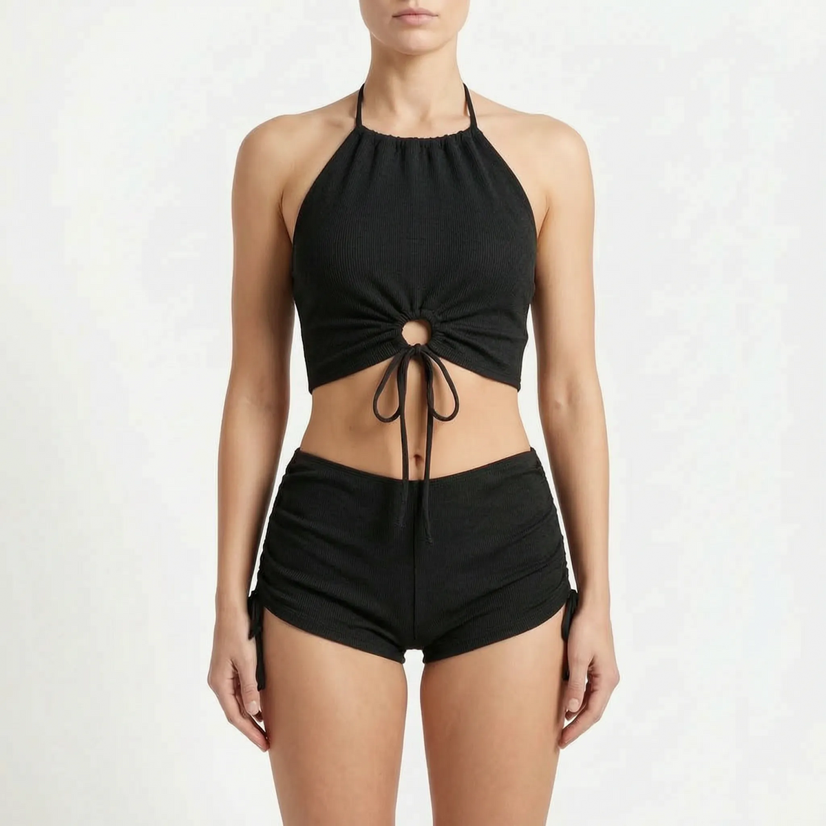Tweedelige geribde bikiniset