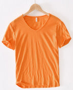 Heren V-hals linnen shirt — afbeelding 68
