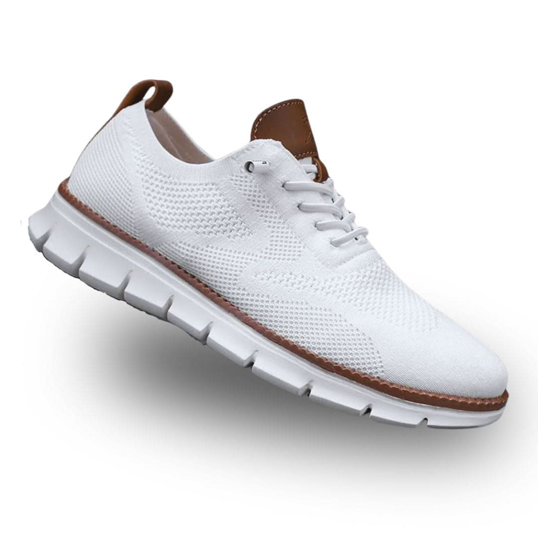 Gebreide herensneakers met veters en aantreklus