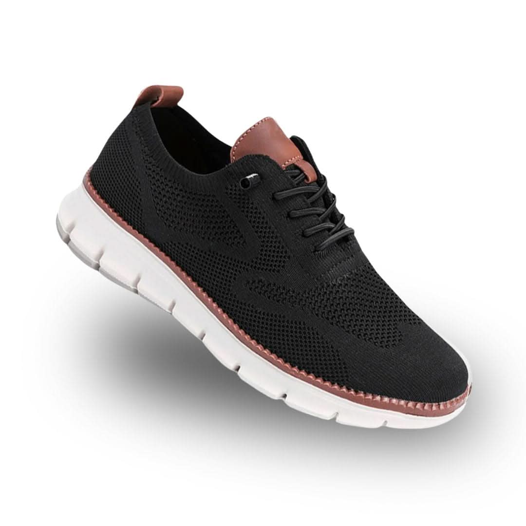 Gebreide herensneakers met veters en aantreklus