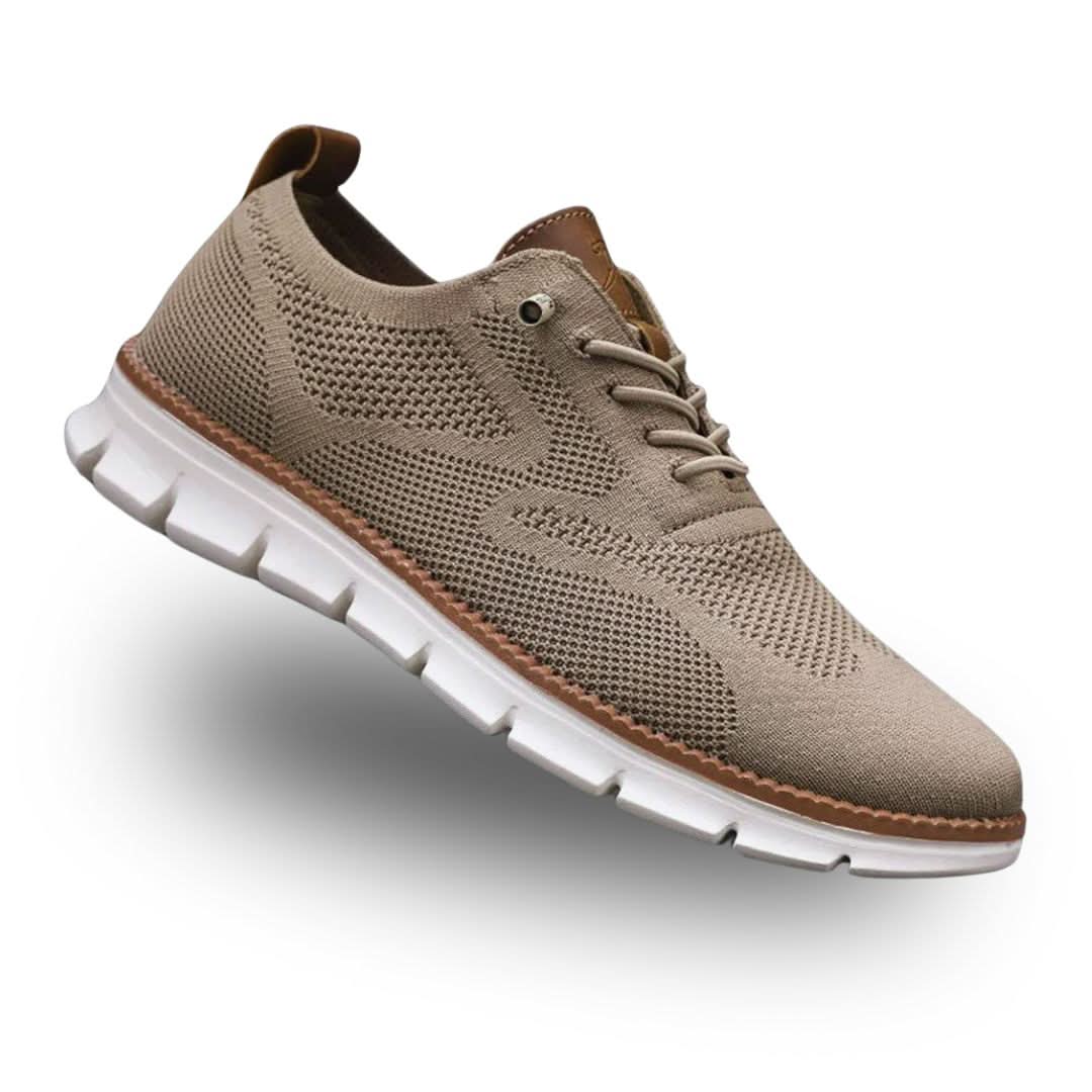 Gebreide herensneakers met veters en aantreklus