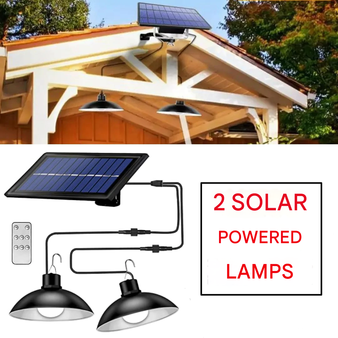 Draadloze solar LED lampenset met afstandsbediening