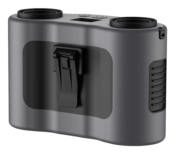 Draagbare heupclipventilator met dubbele luchtuitlaten & 20.000mAh batterij
