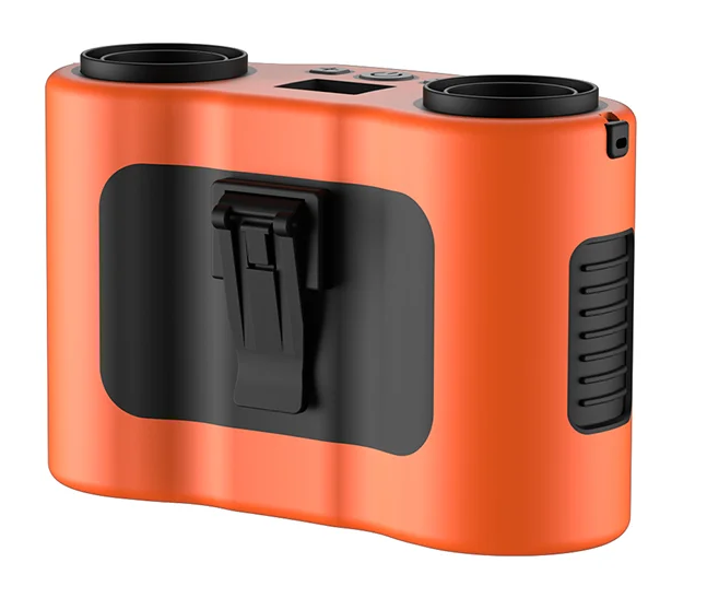 Draagbare heupclipventilator met dubbele luchtuitlaten & 20.000mAh batterij